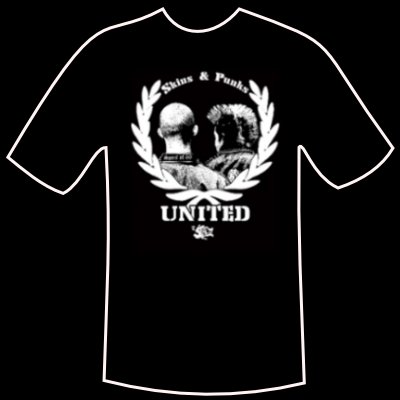 T-shirt \"Punks and Skins United\"