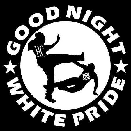 Aufnäher Rücken - Good night white pride rücken